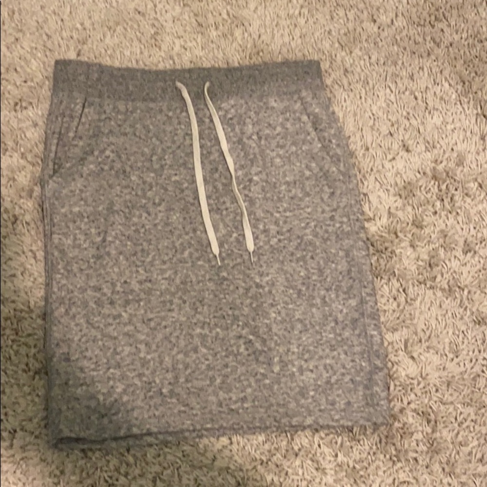 Uniqlo Drawstring Grey Sweat Skirt